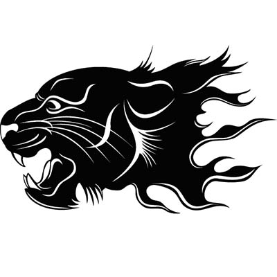 Panther head Design Water Transfer Temporary Tattoo(fake Tattoo) Stickers NO.11411